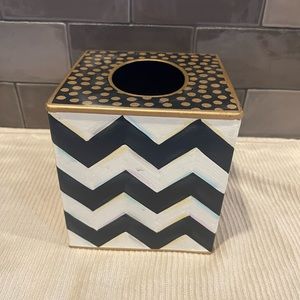 Mackenzie-Childs zig zag tissue box holder